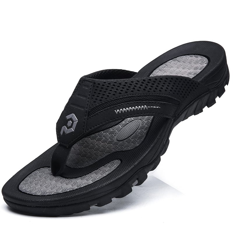 Pulltop Flip Flops for Men, Mens Thong Sandals Waterproof Shower Sandals Summer Outdoor Slippers Non Slip Beach Sandals for Men - Image 1